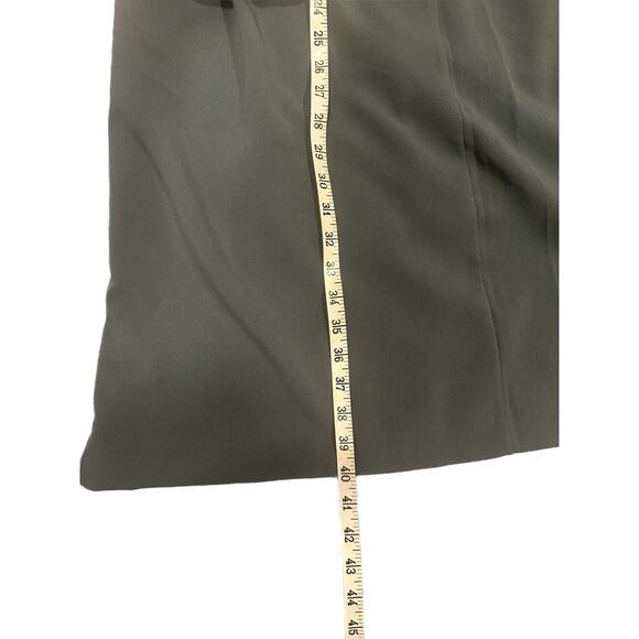 H & M Olive Green Short Sleeve Pleated Sheath Zip‎ Back Dress Size XXL - Picture 6 of 7